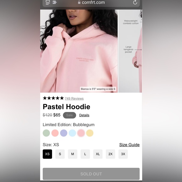 Comfrt bubblegum hoodie - Picture 3 of 3